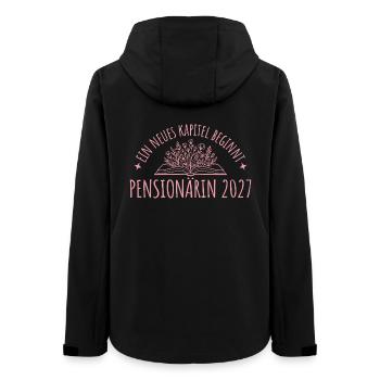 Pension Abschied 2027 Beamtin Neues Kapitel - Frauen Recycelte Softshelljacke von Stanley/Stella - Schwarz - Hinten - AI Model Female 172 light (172cm)