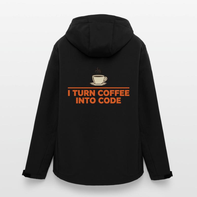 I Turn Coffee Into Code – Programmierer Retro Frauen Recycelte Softshelljacke von Stanley/Stella