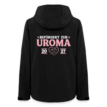 Babyparty Befördert zur Uroma 2027 - Frauen Recycelte Softshelljacke von Stanley/Stella - Schwarz - Hinten - AI Model Female 172 light (172cm)