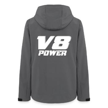V8 - Veste softshell femme recyclée Stanley/Stella - charbon - Dos - AI Model Female 172 light (172cm)