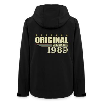 1989 Birthday 1989 - Women’s Recycled Softshell Jacket by Stanley/Stella - black - Back - AI Model Female 172 light (172cm)