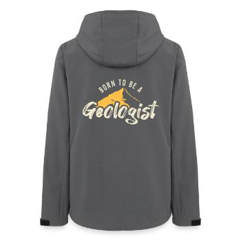 Born to become a geologist - Women’s Recycled Softshell Jacket by Stanley/Stella - anthracite - Back - AI Model Female 172 light (172cm)