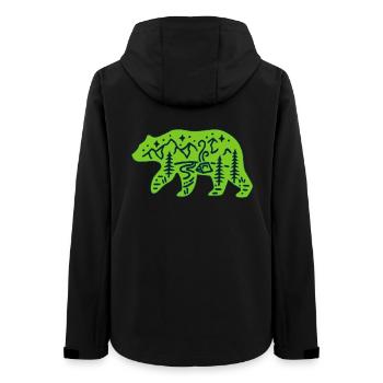Nature totem green bear - Women’s Recycled Softshell Jacket by Stanley/Stella - black - Back - AI Model Female 172 light (172cm)