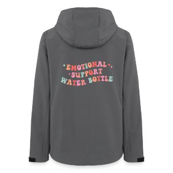 Emotional Support Water Bottle Design - Women’s Recycled Softshell Jacket by Stanley/Stella - anthracite - Back - AI Model Female 172 light (172cm)