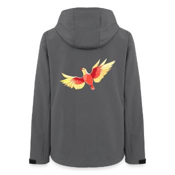 Oiseau planant dans le ciel - Veste softshell femme recyclée Stanley/Stella - charbon - Dos - AI Model Female 172 light (172cm)