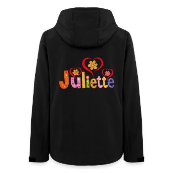 Nom personnalisé de Juliette - Veste softshell femme recyclée Stanley/Stella - noir - Dos - AI Model Female 172 light (172cm)