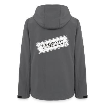 Venedig - Frauen Recycelte Softshelljacke von Stanley/Stella - Anthrazit - Hinten - AI Model Female 172 light (172cm)