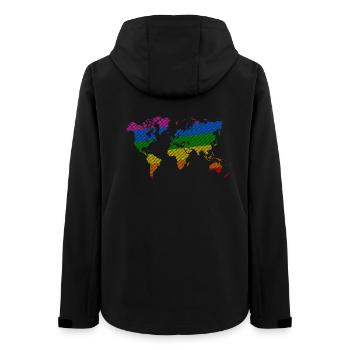Pride World - Women’s Recycled Softshell Jacket by Stanley/Stella - black - Back - AI Model Female 172 light (172cm)