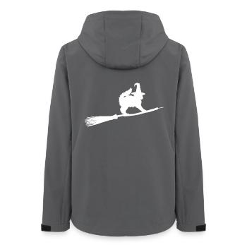 Katzen Hexe - Frauen Recycelte Softshelljacke von Stanley/Stella - Anthrazit - Hinten - AI Model Female 172 light (172cm)