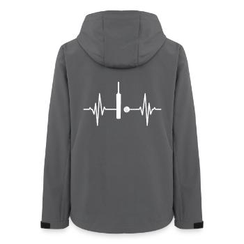 Cricket heartbeat - Women’s Recycled Softshell Jacket by Stanley/Stella - anthracite - Back - AI Model Female 172 light (172cm)
