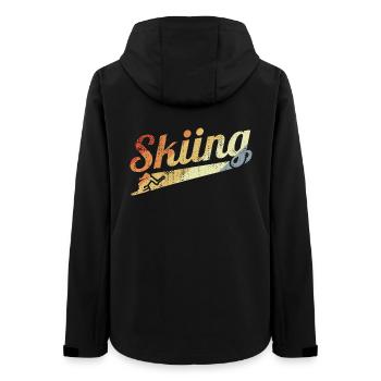 Skiing - Women’s Recycled Softshell Jacket by Stanley/Stella - black - Back - AI Model Female 172 light (172cm)