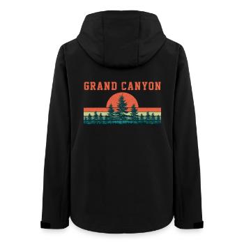Retro Vintage Grand Canyon National Park - Women’s Recycled Softshell Jacket by Stanley/Stella - black - Back - AI Model Female 172 light (172cm)