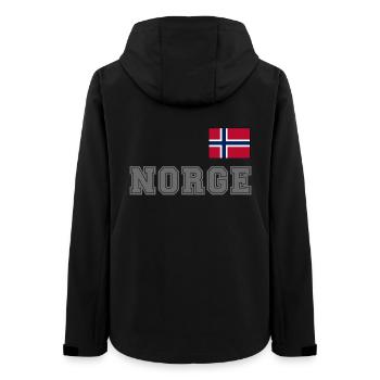 NORWEGN - NORGE Trikot Look - Flagge auf der Brust - Frauen Recycelte Softshelljacke von Stanley/Stella - Schwarz - Hinten - AI Model Female 172 light (172cm)