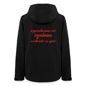 sometime - Women’s Recycled Softshell Jacket by Stanley/Stella - black - Back - AI Model Female 172 light (172cm)