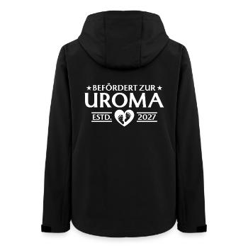 Uroma 2027: Du wirst Urgroßmutter Geschenk - Frauen Recycelte Softshelljacke von Stanley/Stella - Schwarz - Hinten - AI Model Female 172 light (172cm)