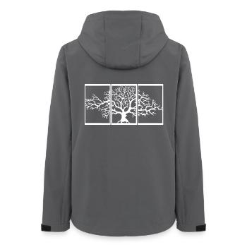 Nature View (White) - Women’s Recycled Softshell Jacket by Stanley/Stella - anthracite - Back - AI Model Female 172 light (172cm)