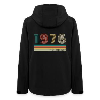 50 Années 1976 Vintage Rétro Anniversaire - Veste softshell femme recyclée Stanley/Stella - noir - Dos - AI Model Female 172 light (172cm)