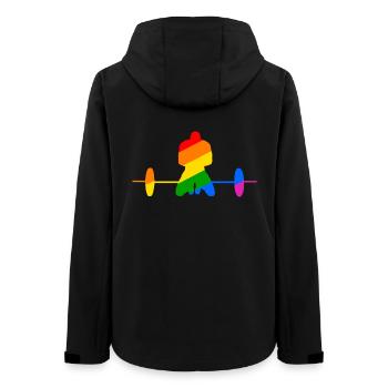 colorful weightlifting gift - Women’s Recycled Softshell Jacket by Stanley/Stella - black - Back - AI Model Female 172 light (172cm)