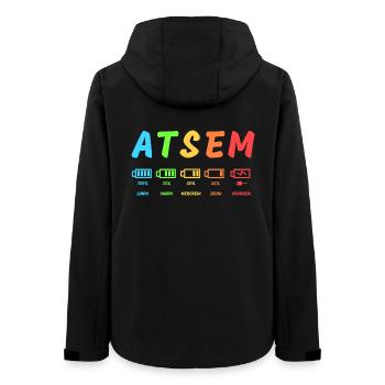 atsem, école maternelle fin d'année, maîtresse - Veste softshell femme recyclée Stanley/Stella - noir - Dos - AI Model Female 172 light (172cm)