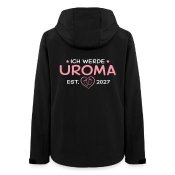 Ich werde Uroma 2027 – Urgroßmutter Geschenk - Frauen Recycelte Softshelljacke von Stanley/Stella - Schwarz - Hinten - AI Model Female 172 light (172cm)