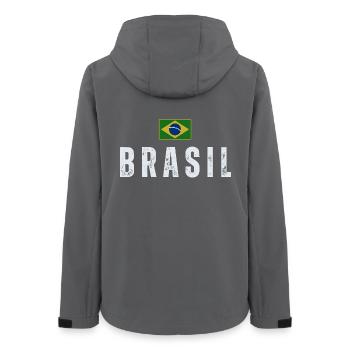 I love Brazil, Brazilian pride - Women’s Recycled Softshell Jacket by Stanley/Stella - anthracite - Back - AI Model Female 172 light (172cm)