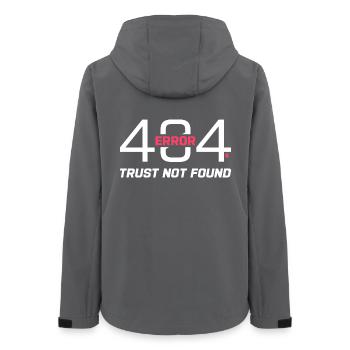 Error 404 Trust Not Found – Funny Sarcastic Quote - Women’s Recycled Softshell Jacket by Stanley/Stella - anthracite - Back - AI Model Female 172 light (172cm)
