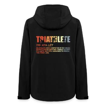 Triathlete Definition - Women’s Recycled Softshell Jacket by Stanley/Stella - black - Back - AI Model Female 172 light (172cm)