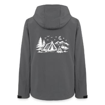 Camping Tent - Women’s Recycled Softshell Jacket by Stanley/Stella - anthracite - Back - AI Model Female 172 light (172cm)