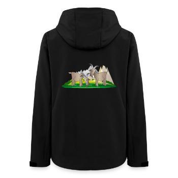 Bergziegen - Frauen Recycelte Softshelljacke von Stanley/Stella - Schwarz - Hinten - AI Model Female 172 light (172cm)