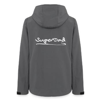 Super Dad - Women’s Recycled Softshell Jacket by Stanley/Stella - anthracite - Back - AI Model Female 172 light (172cm)