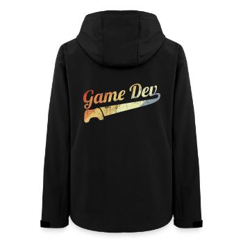 Vintage Game Developer - Women’s Recycled Softshell Jacket by Stanley/Stella - black - Back - AI Model Female 172 light (172cm)
