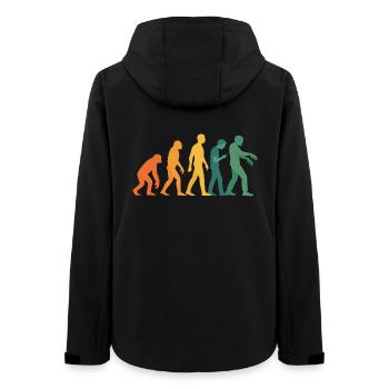 Evolution Silhouette Farbverlauf - Frauen Recycelte Softshelljacke von Stanley/Stella - Schwarz - Hinten - AI Model Female 172 light (172cm)