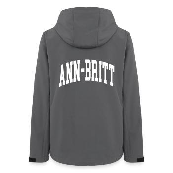 Ann-Britt - Women’s Recycled Softshell Jacket by Stanley/Stella - anthracite - Back - AI Model Female 172 light (172cm)