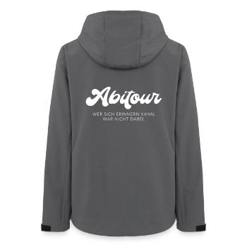Abitur Tour - Frauen Recycelte Softshelljacke von Stanley/Stella - Anthrazit - Hinten - AI Model Female 172 light (172cm)