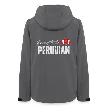 Proud Peruvian, Made in Peru - Women’s Recycled Softshell Jacket by Stanley/Stella - anthracite - Back - AI Model Female 172 light (172cm)