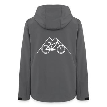 Mountain Biking Sketch - Women’s Recycled Softshell Jacket by Stanley/Stella - anthracite - Back - AI Model Female 172 light (172cm)