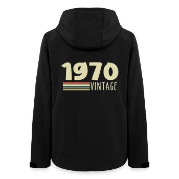Anniversary-1970 - Women’s Recycled Softshell Jacket by Stanley/Stella - black - Back - AI Model Female 172 light (172cm)