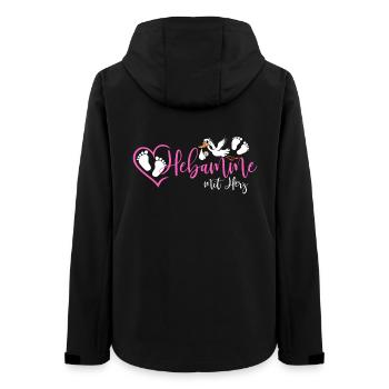 Hebamme  - Frauen Recycelte Softshelljacke von Stanley/Stella - Schwarz - Hinten - AI Model Female 172 light (172cm)