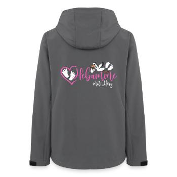 Hebamme  - Frauen Recycelte Softshelljacke von Stanley/Stella - Anthrazit - Hinten - AI Model Female 172 light (172cm)