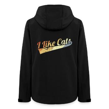 I Like Cats - Women’s Recycled Softshell Jacket by Stanley/Stella - black - Back - AI Model Female 172 light (172cm)