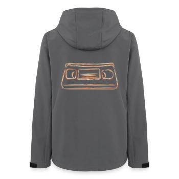VHS Kassette - Frauen Recycelte Softshelljacke von Stanley/Stella - Anthrazit - Hinten - AI Model Female 172 light (172cm)