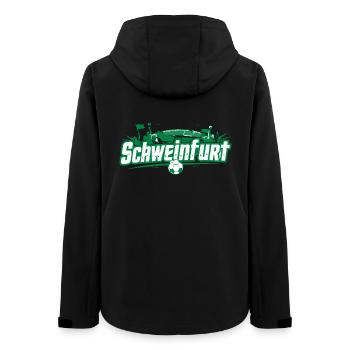 Schweinfurt Football Fan Merchandise Football Fan - Women’s Recycled Softshell Jacket by Stanley/Stella - black - Back - AI Model Female 172 light (172cm)