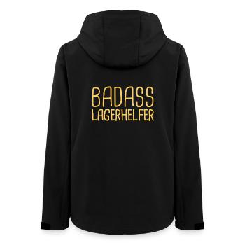 Lagerhelfer Badass - Frauen Recycelte Softshelljacke von Stanley/Stella - Schwarz - Hinten - AI Model Female 172 light (172cm)