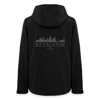 Reykjavik Islande, silhouette de Reykjavik - Veste softshell femme recyclée Stanley/Stella - noir - Dos - AI Model Female 172 light (172cm)