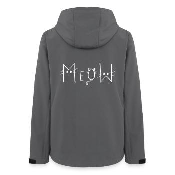 MEOW - Miau Katzen - Frauen Recycelte Softshelljacke von Stanley/Stella - Anthrazit - Hinten - AI Model Female 172 light (172cm)