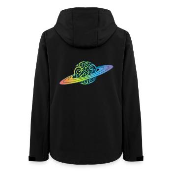 Planet Regenbogen - Frauen Recycelte Softshelljacke von Stanley/Stella - Schwarz - Hinten - AI Model Female 172 light (172cm)