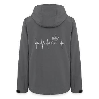 Ski Jumping Electrocardiogram ECG Ski Jumping - Women’s Recycled Softshell Jacket by Stanley/Stella - anthracite - Back - AI Model Female 172 light (172cm)