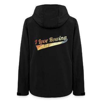 I like rowing - Women’s Recycled Softshell Jacket by Stanley/Stella - black - Back - AI Model Female 172 light (172cm)