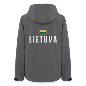 Flag of Lithuania, Lithuanian patriot - Women’s Recycled Softshell Jacket by Stanley/Stella - anthracite - Back - AI Model Female 172 light (172cm)