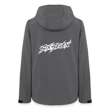 Six seven - Frauen Recycelte Softshelljacke von Stanley/Stella - Anthrazit - Hinten - AI Model Female 172 light (172cm)